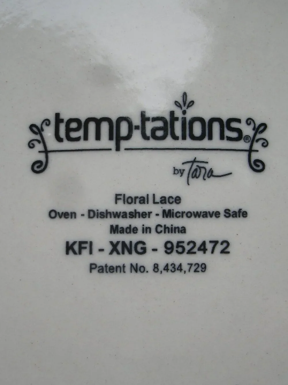 Vintage Temptations by Tara Floral Lace Stoneware Tart Dish
